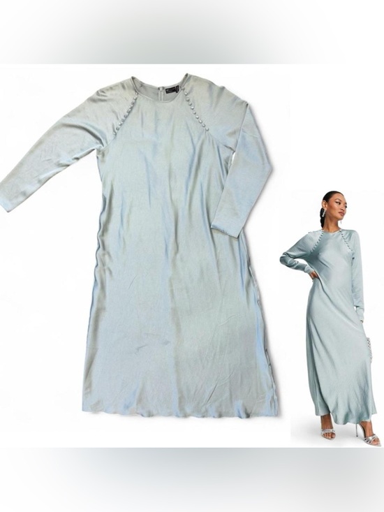ASOS Dresses & Skirts - ASOS Satin Button Detailed Maxi Dress with a “biased" cut!